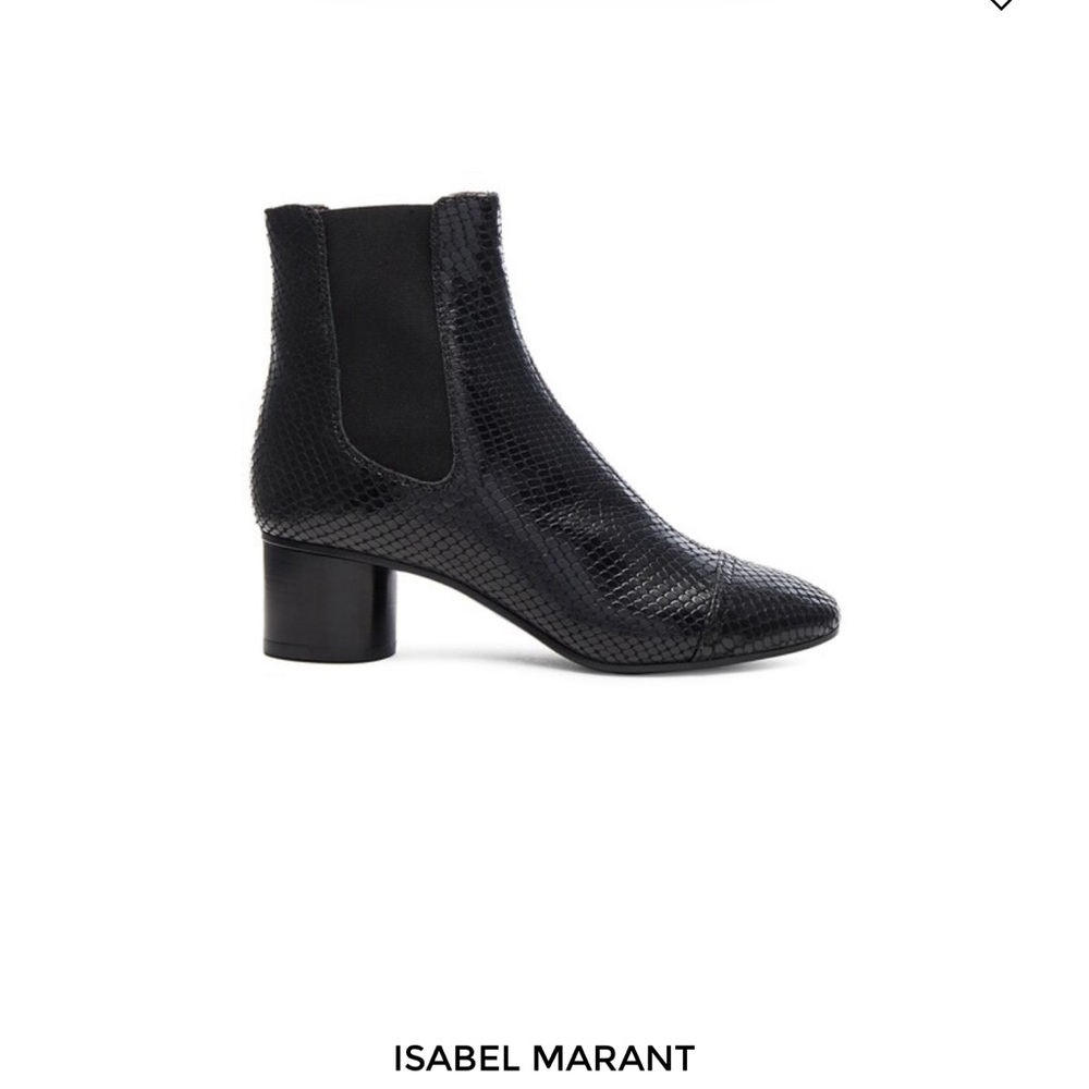 Isabel Marant Python Printed Ankle Boots - image 3